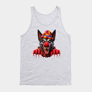 Scary Doggie Clown Tank Top